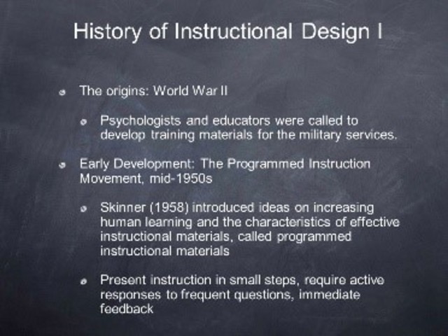 Programmed Instruction Movement