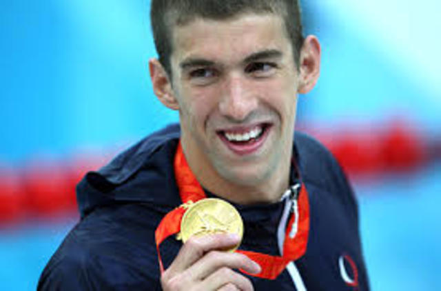 Michael Phelps receives his 23rd gold medal
