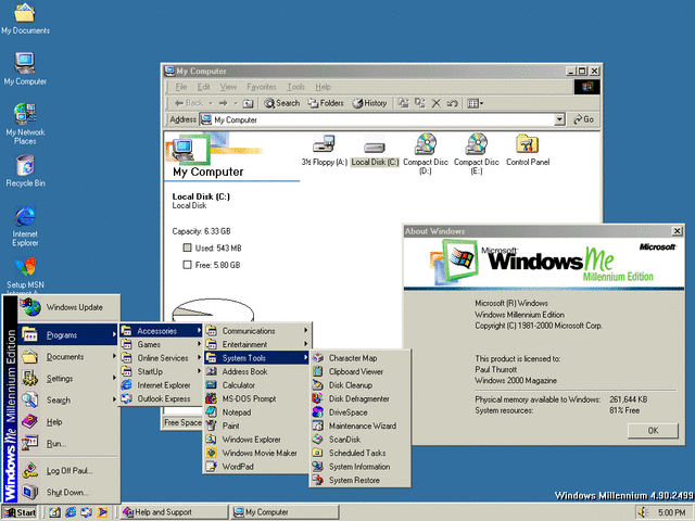 Windows Me.