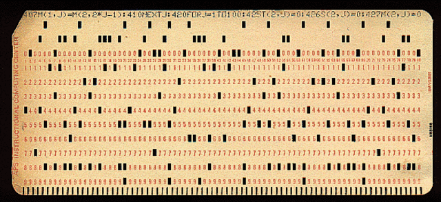 The punch card system