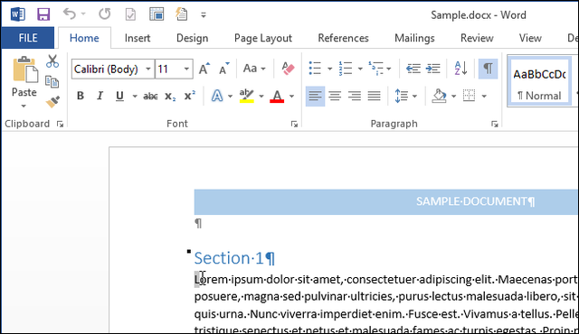 Microsoft Word 2013