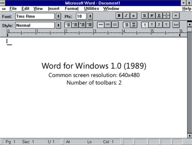 Microsoft Word 1.0 para windows