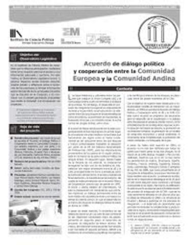 Suscripción en Roma de un Acuerdo de Diálogo Político y Cooperación entre la Comunidad Europea y la Comunidad Andina.