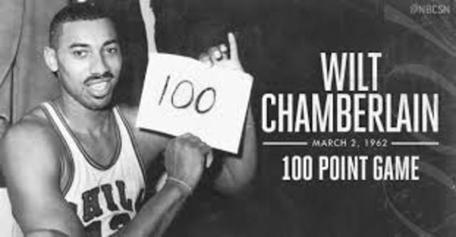 Wilt Chamberlain Sets A Record