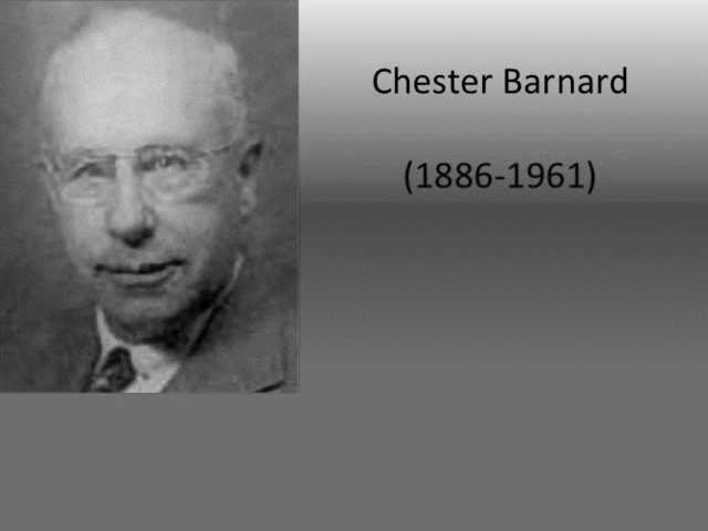 Chester I. Barnard. (1886-1961)