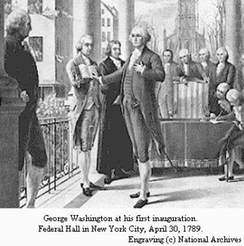 Elected first President of the United States