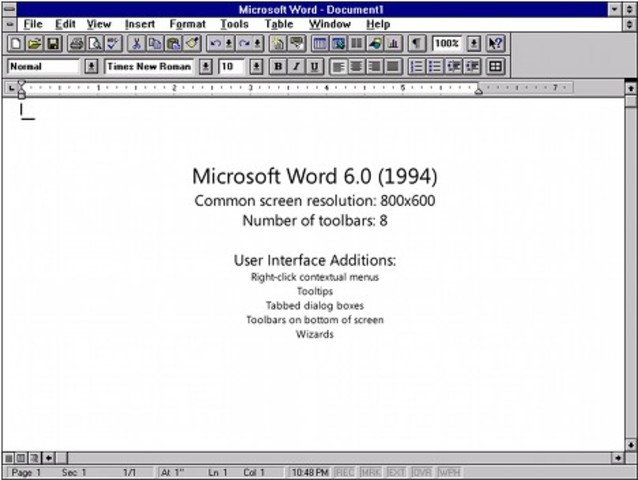 Word 6.0 para Windows y Apple Macintosh.