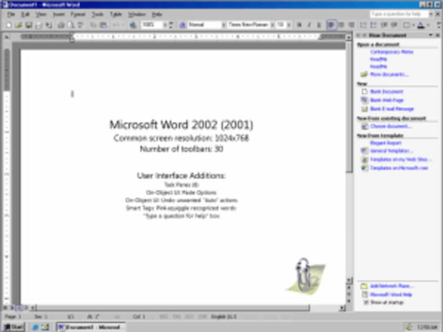 Word 2002 para Windows.