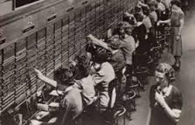 Instalación de la primera central pública teléfonica