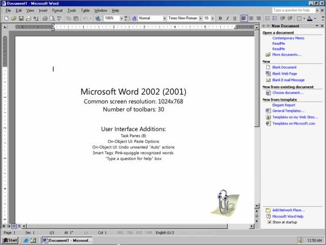 Microsoft word  2002
