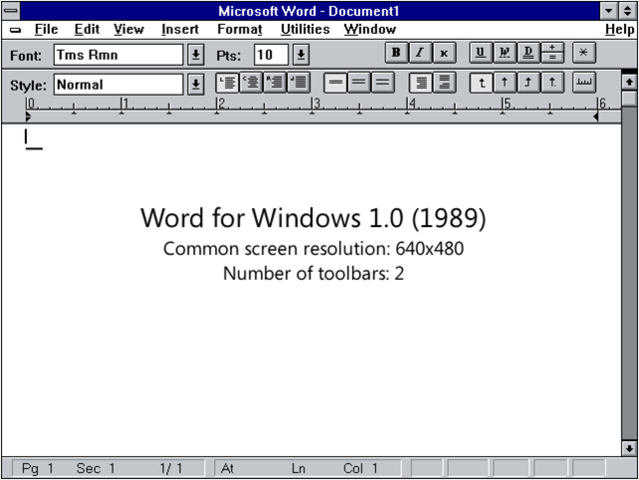 1989: Word para Windows