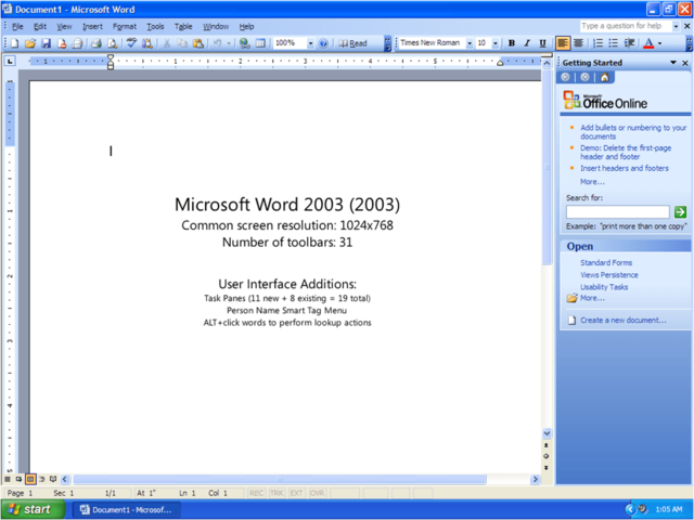 WORD 2003