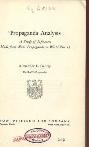 Propaganda analysis
