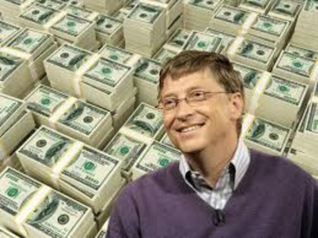 Bill Gates becomes a billionare