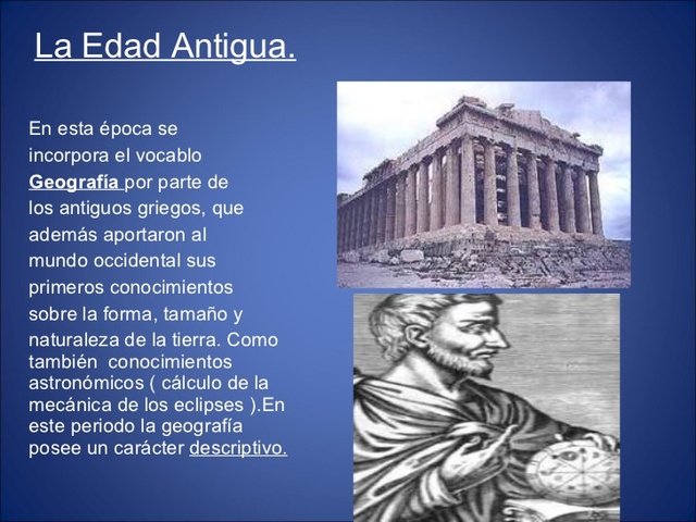 EDAD ANTIGUA Y SU CONOCIMIENTO CIENTÍFICO
