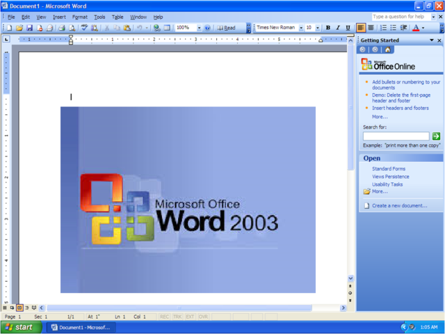 Word 2003