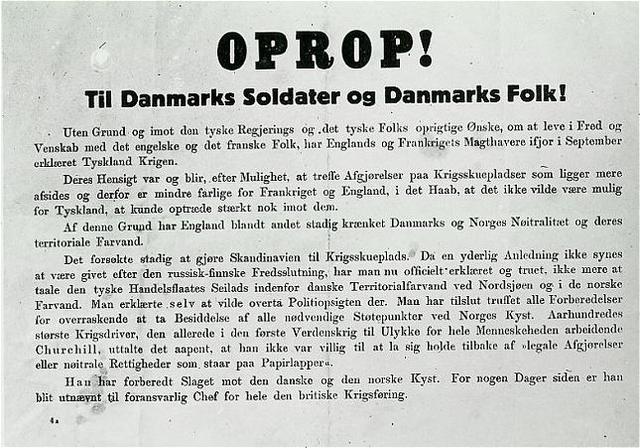 1940 - Tyskernes besættelse af Norge og Danmark