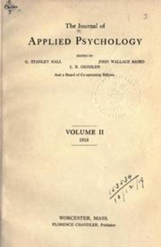 Primera publicación journal of Applied Psychology