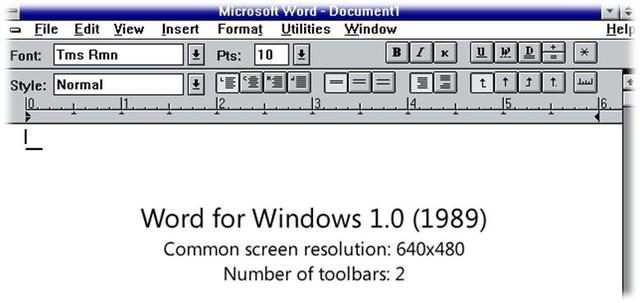 Primera versión de Word para Windows