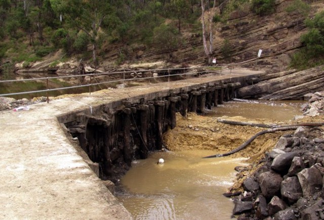 The weir was rebuilt