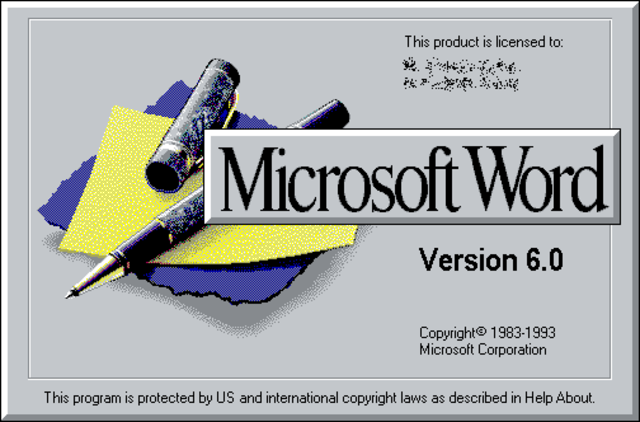1993: Word 6.0