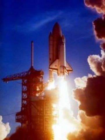 First space shuttle launch