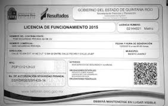 LICENCIA DE FUNCIONAMIENTO