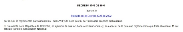 Decreto 1753 de 1994