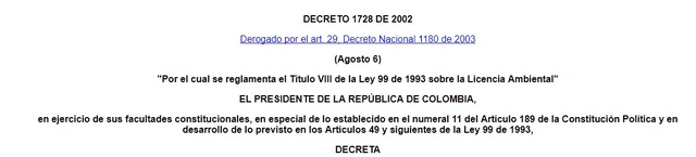 DECRETO 1728 de 2002