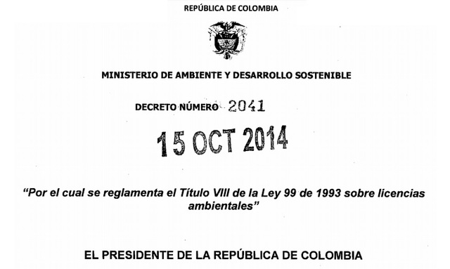 Decreto 2041 de 2014