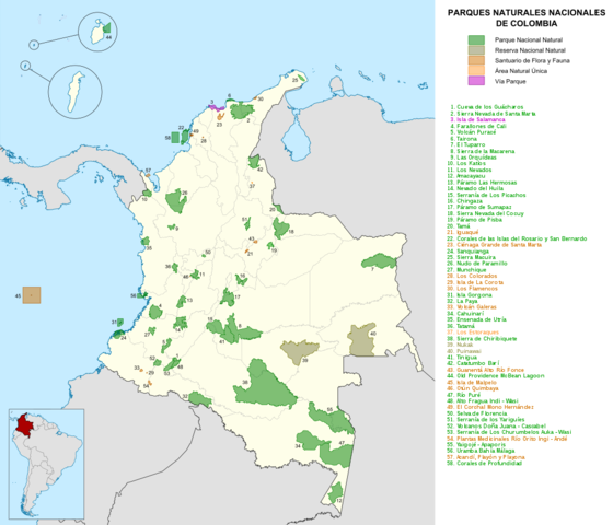 Colombia protege 19 areas naturales