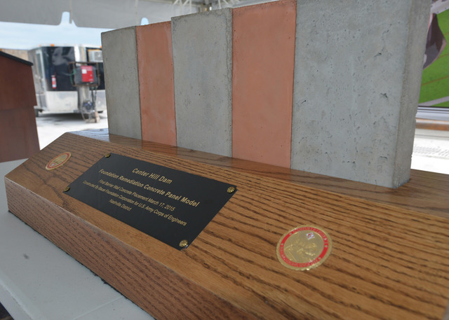 Center Hill Dam Barrier Wall Ceremony