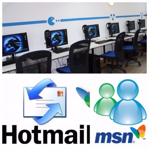 Primer contacto con Internet en "CIber", correo electrónico, y comunicación por chat a través del programa MSN