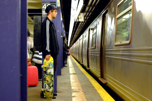 skateboarding in the big city