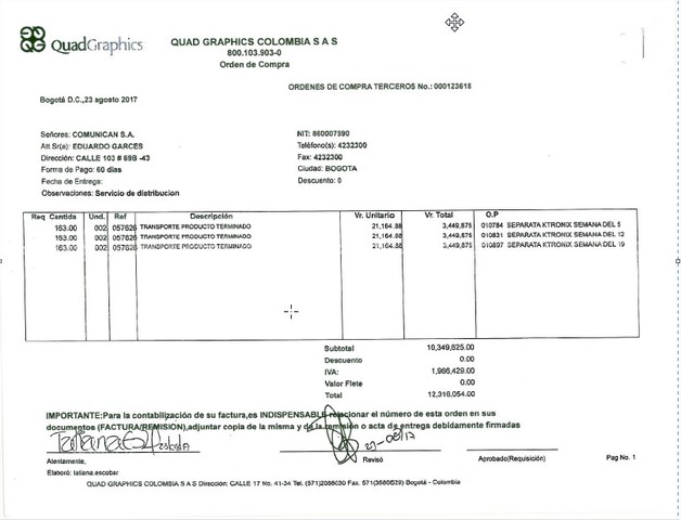 ELABORACION ORDEN DE COMPRA
