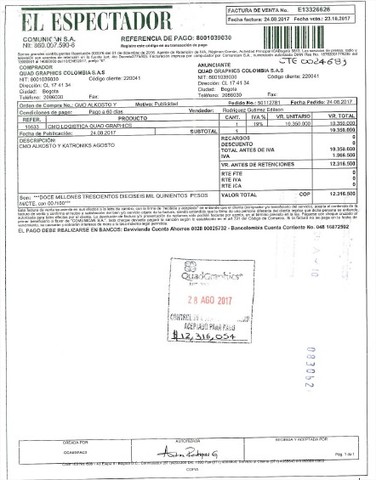 FACTURACIÓN POR PARTE DE PROVEEDOR
