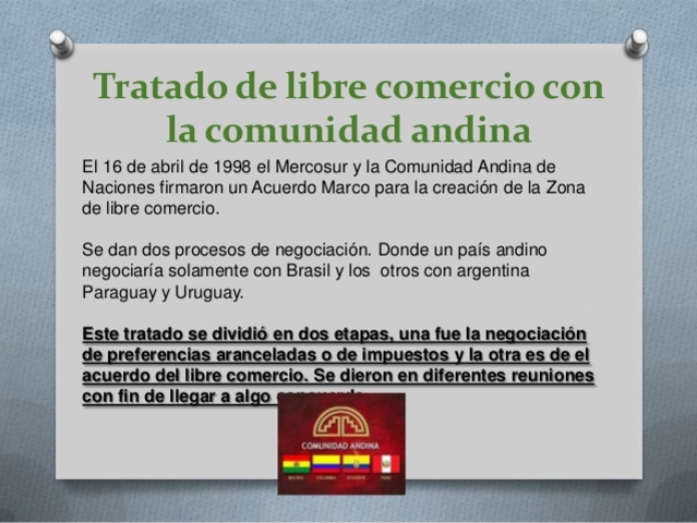 Los dos grandes bloques comerciales de América del Sur, el Mercosur y la Comunidad Andina de Naciones (CAN), firman un acuerdo de libre comercio.