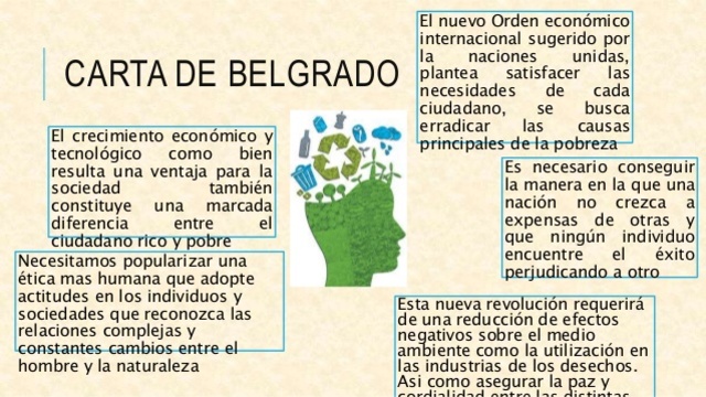 Primer seminario de Educación Ambiental: Carta de Belgrado