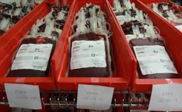 The first blood bank is established