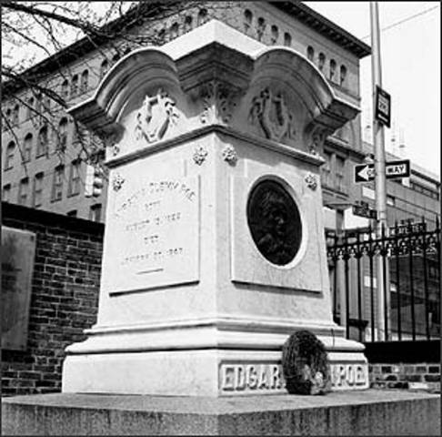 Edgar Allen Poe dies.