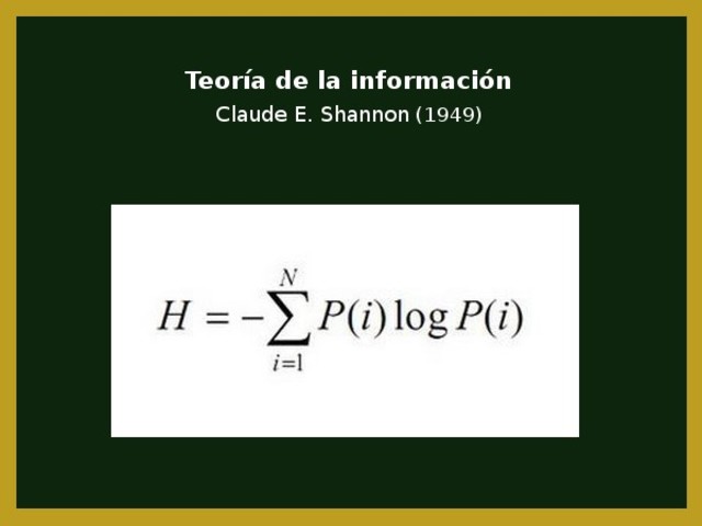 1960 - 1970 Teoría de la información