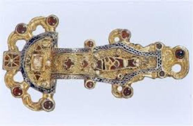 Merovingian looped fibula