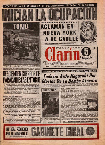 Se crea el diario "Clarin"