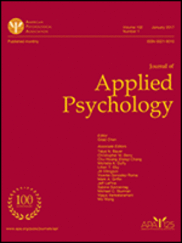 Journal of Applied Psychology, primera edición