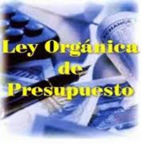 LEY ORGANICA DE PRESUPUESTO