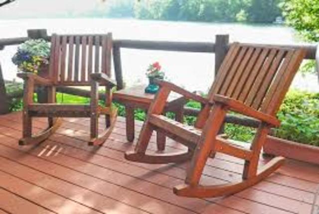 The rocking chair was made for old people to sit in a calm and peaceful way and rock and forward