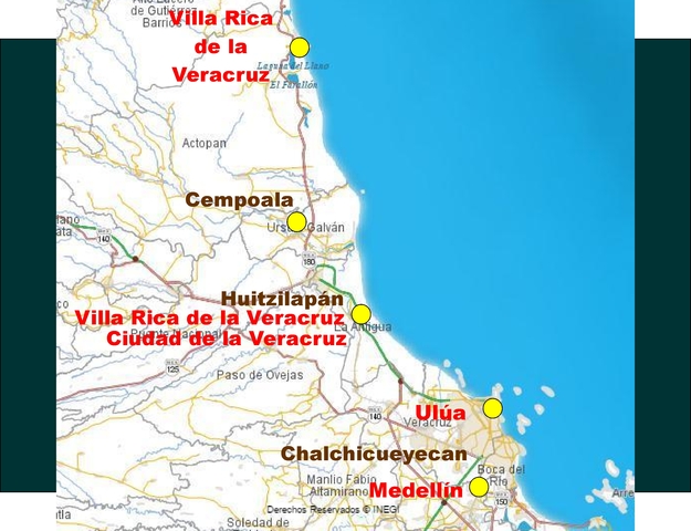 Hernàn cortes funda el primer ayuntamiento: Villa rica de la Vera Cruz