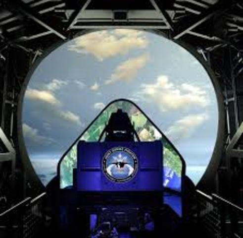 First electromechanical flight simulator