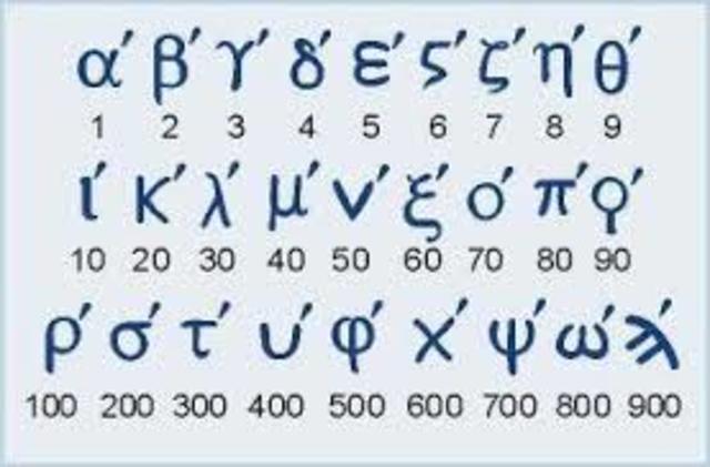 Alfabeto griego.
