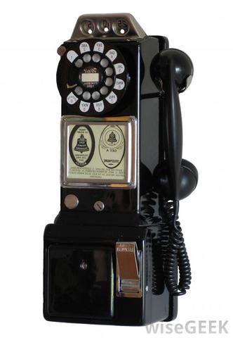 The first coin operated telephone is invented.